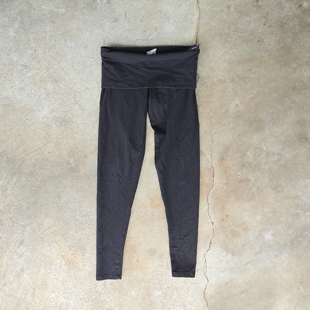 Y2k Victoria's Secret VS PINK VTG Foldover Yoga Leggings I Heart Pink Bling - Picture 2 of 7